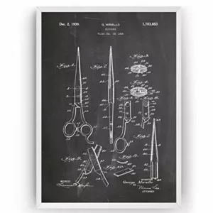 Friseurschere Patent Poster