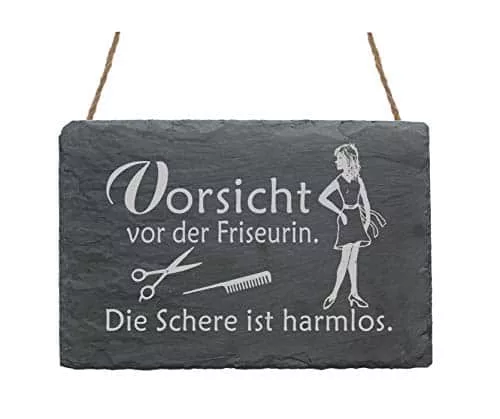 witzige Schiefertafel für Friseure