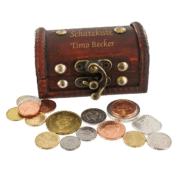 Piraten Schatzkiste mit Münzen