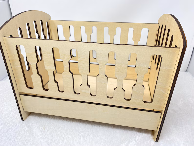 Puppenbett mit Namensoption