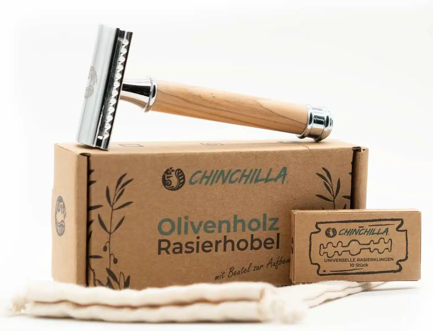 Nassrasierer mit Olivenholzgriff