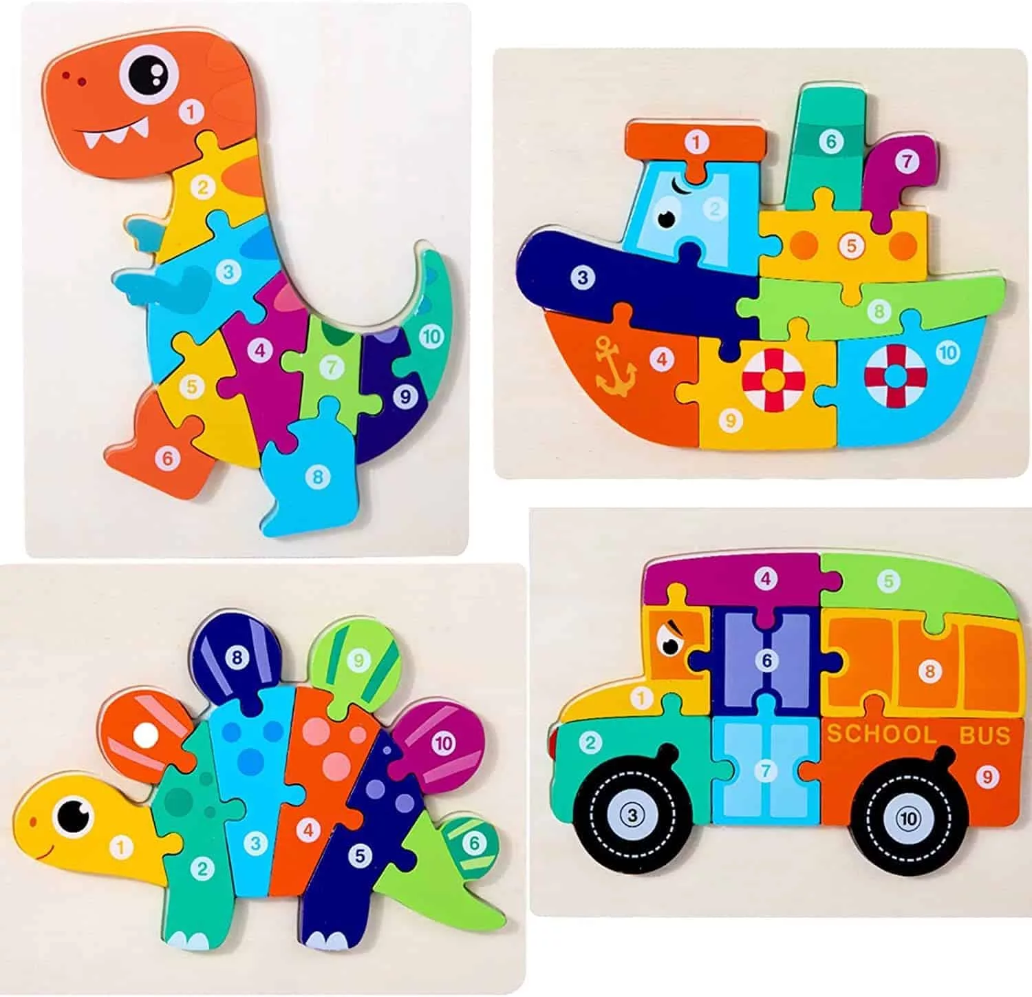 Puzzle Steckspiel aus Holz