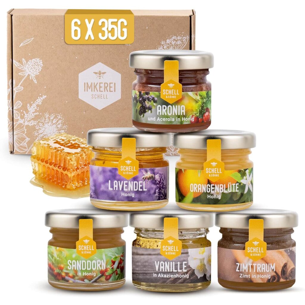 Geschenkset mit 6 Honigsorten