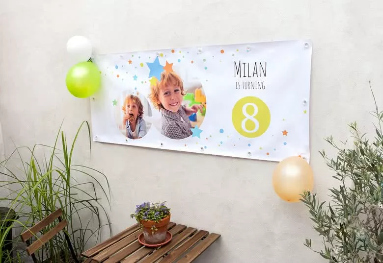 Partybanner mit Wunschdruck