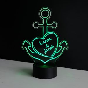 LED Deko-Licht Liebes-Anker mit Namensgravur