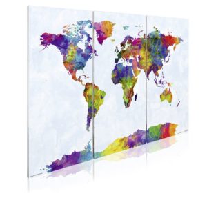 Weltkarte in Wasserfarben-Style 