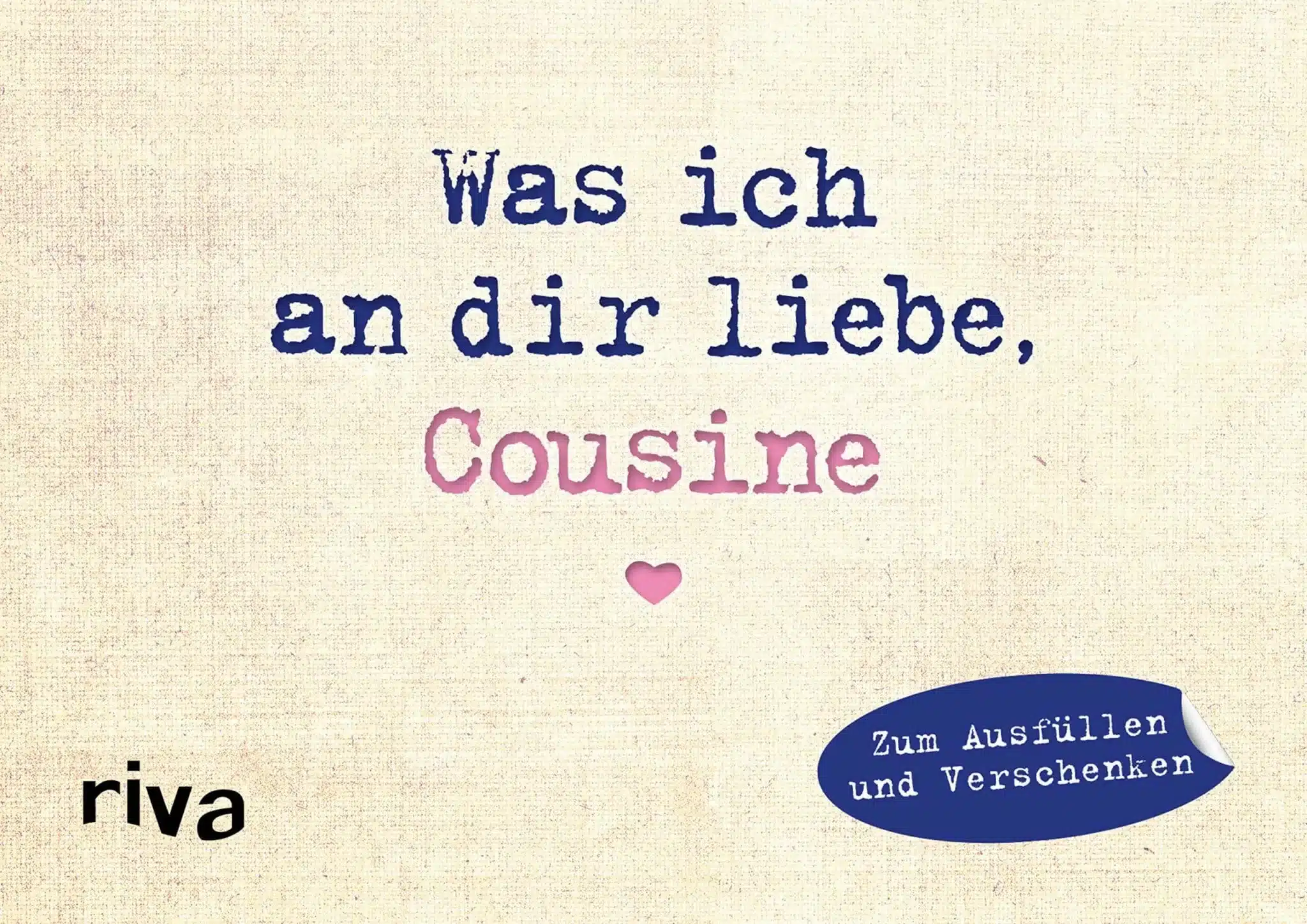 Mini-Ausfüllbuch für Deine Cousine