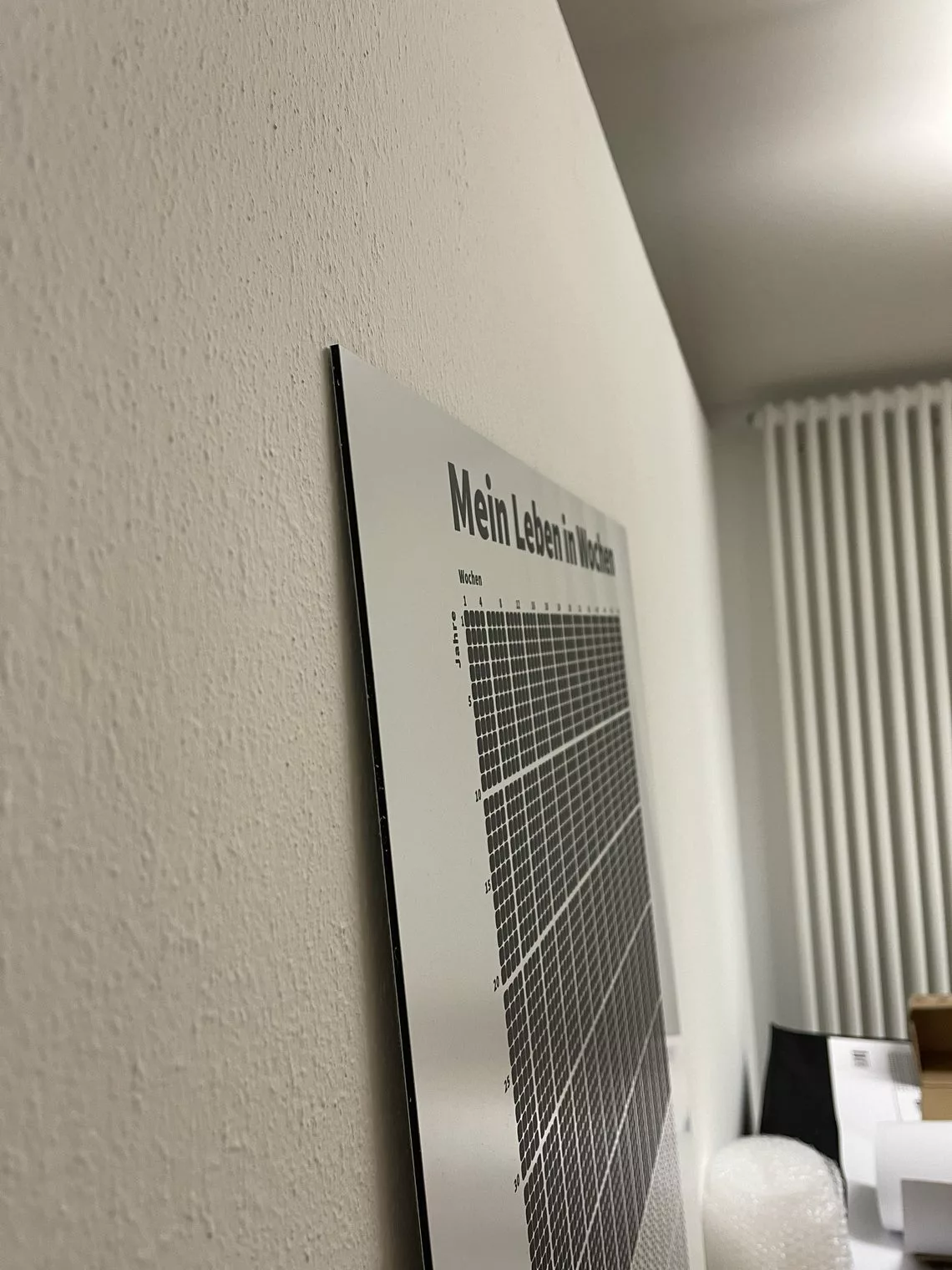 Leben in Wochen - Motivationsaluplatte
