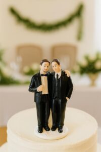 Torten-Figur zur homosexuell männlichen Hochzeit