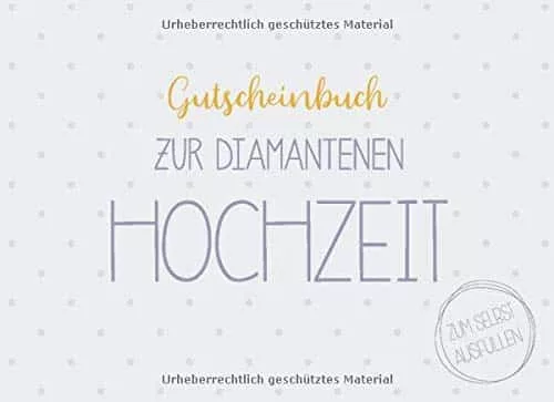 DIY-Gutscheinbuch zur Diamanten-Hochzeit