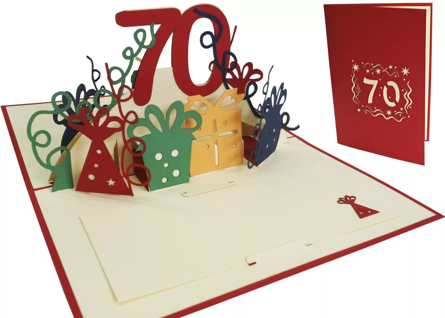 Pop Up Geschenkkarte zum 70er