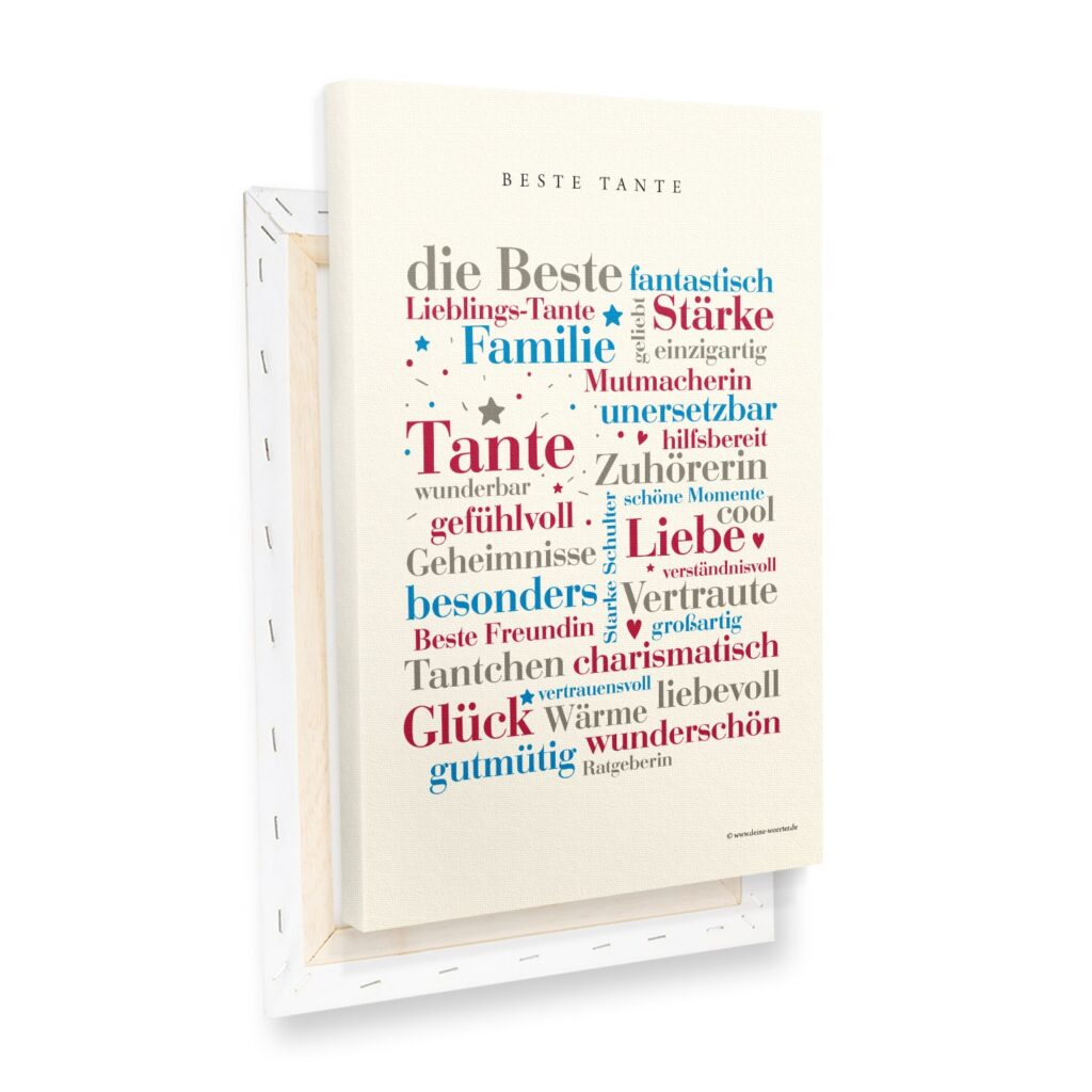 Wörter-Leinwand für Deine Tante