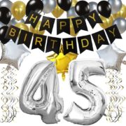 Dekoset zum 45. Geburtstag