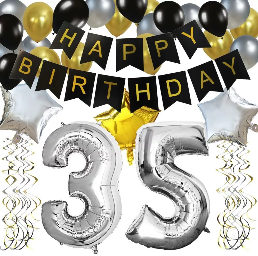 Dekoset zum 35. Geburtstag