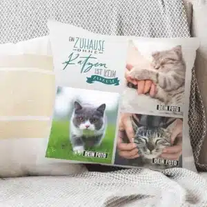 Kissen mit eigenem Katzenmotiv