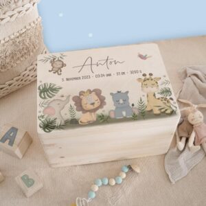 Personalisierte Erinnerungsbox aus Holz