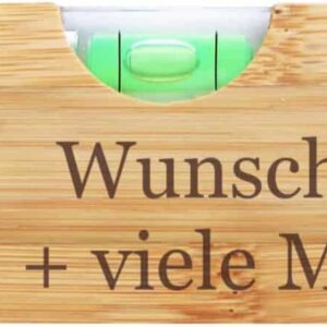 Wasserwaage mit Gravur