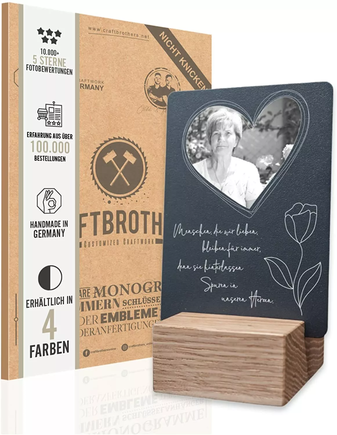 Trauergedenktafel mit Gravur