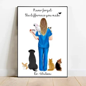 Personalisiertes Tierarzt Poster