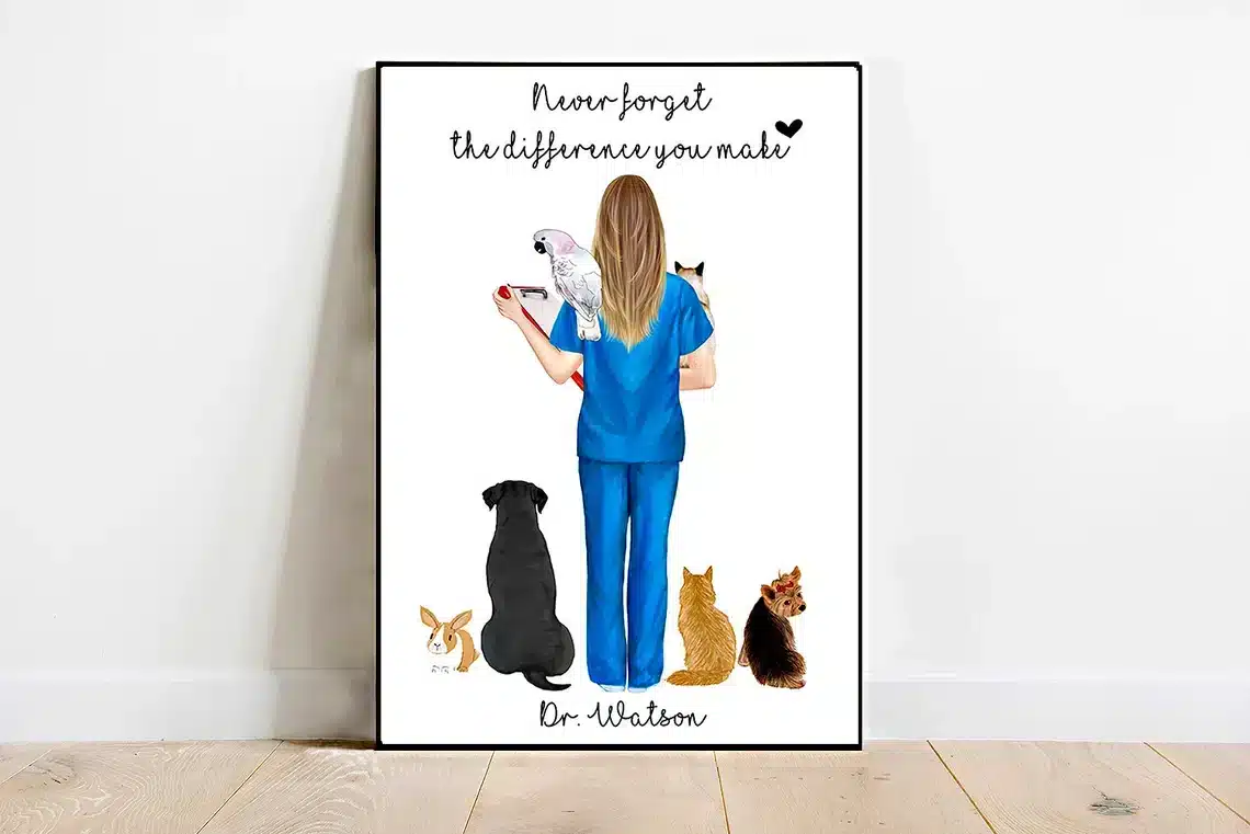 Personalisiertes Tierarzt Poster