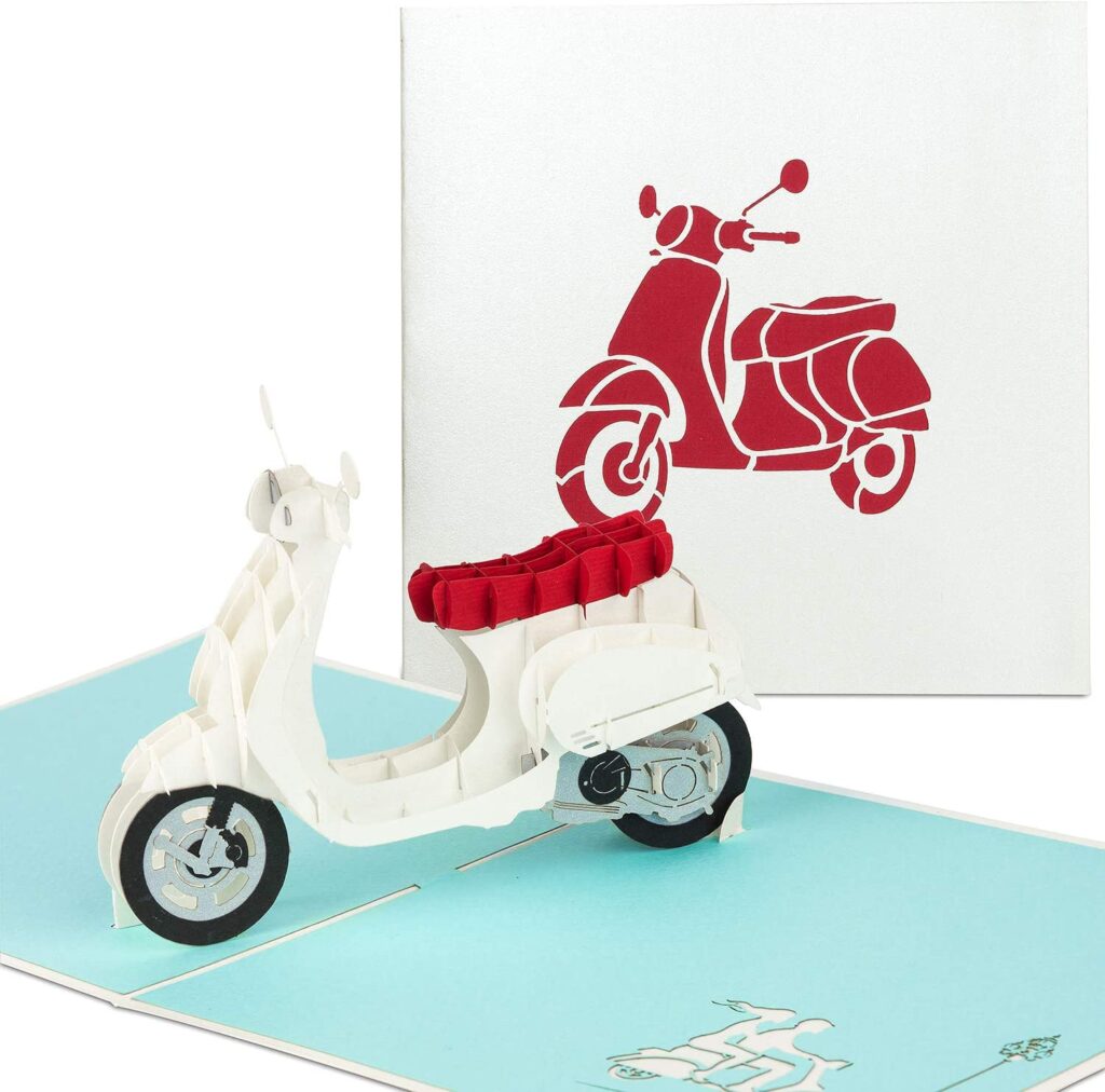 Pop-Up Karte für Rollerfahrer