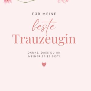 Notizbuch: Geschenk für Trauzeugin