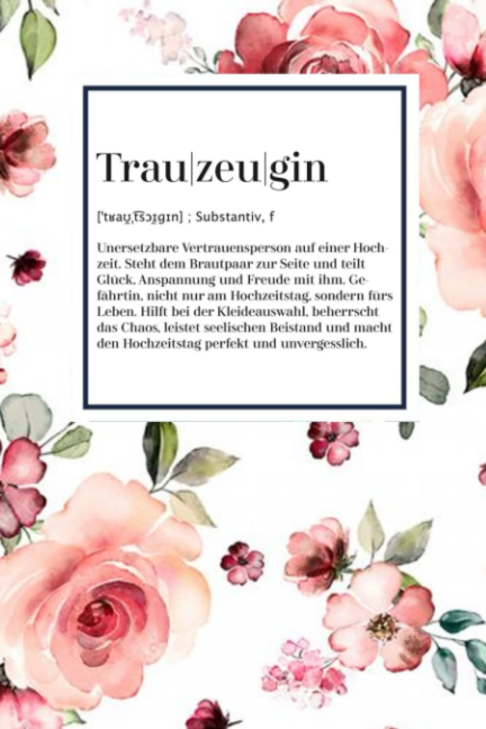 Notizbuch: Geschenk für Trauzeugin