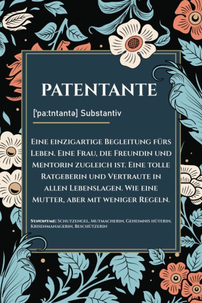 Geschenk für Patentante: Notizbuch mit schönem Spruch