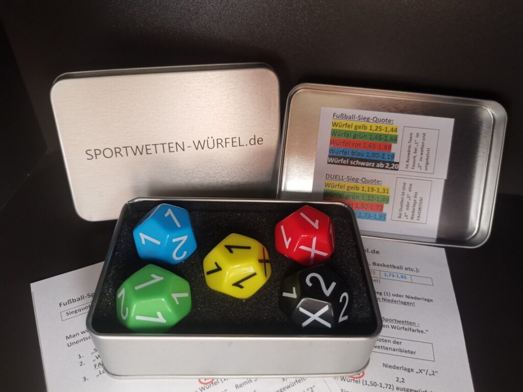 Das Tippgeschenk zum Gewinn „Die Sportwetten-Würfel“!
