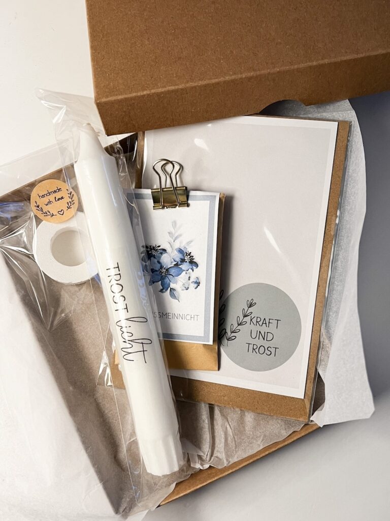 Stilvolle Geschenkbox für Trauernde