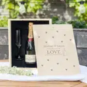 Champagner Geschenkset in personalisierter Holzkiste