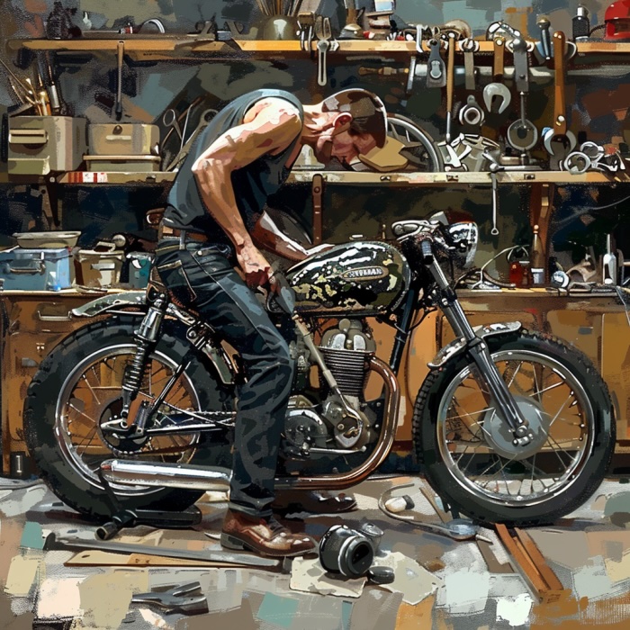 Vintage-Mechaniker Vincent