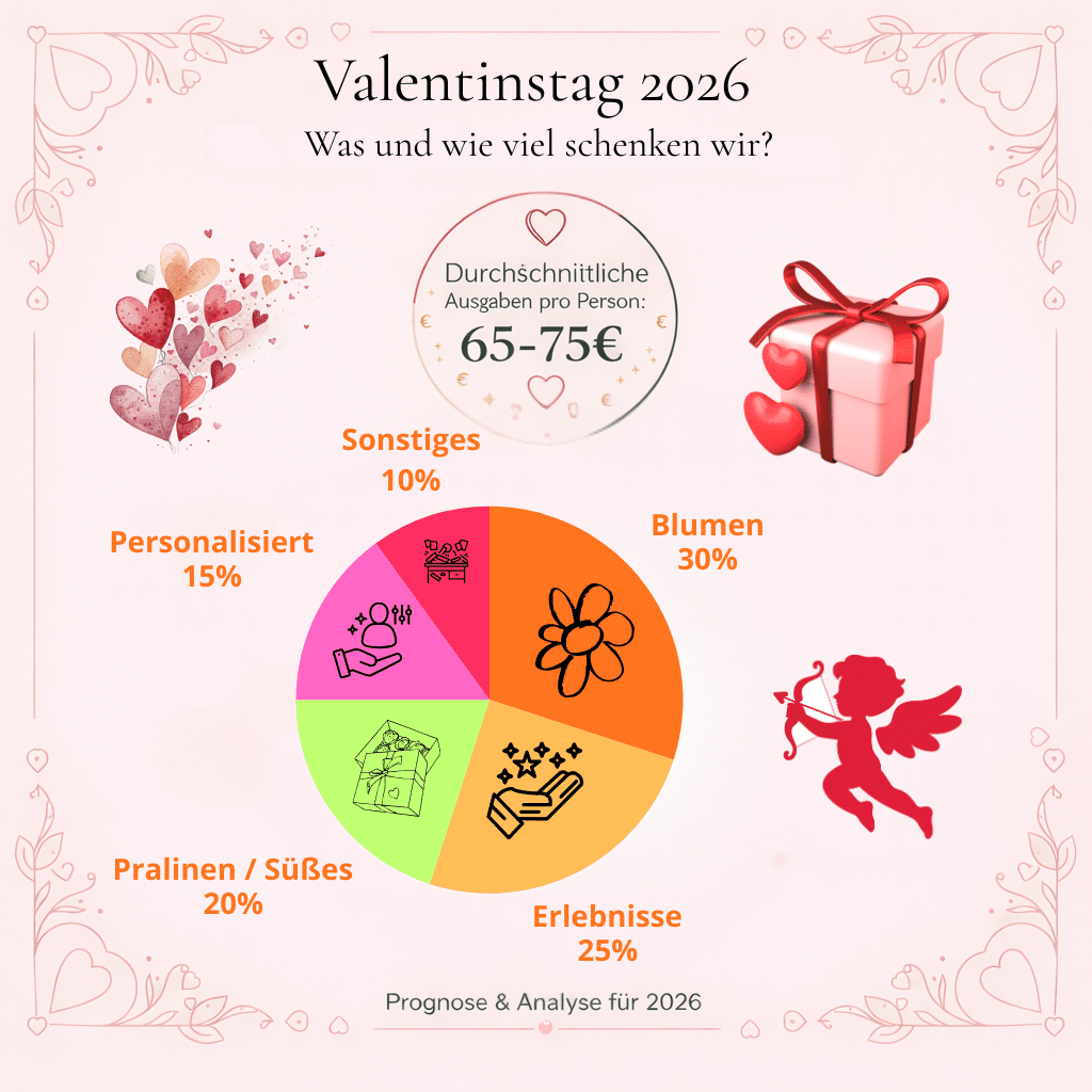 Was geben Deutsche 2026 für Valentinstag aus?