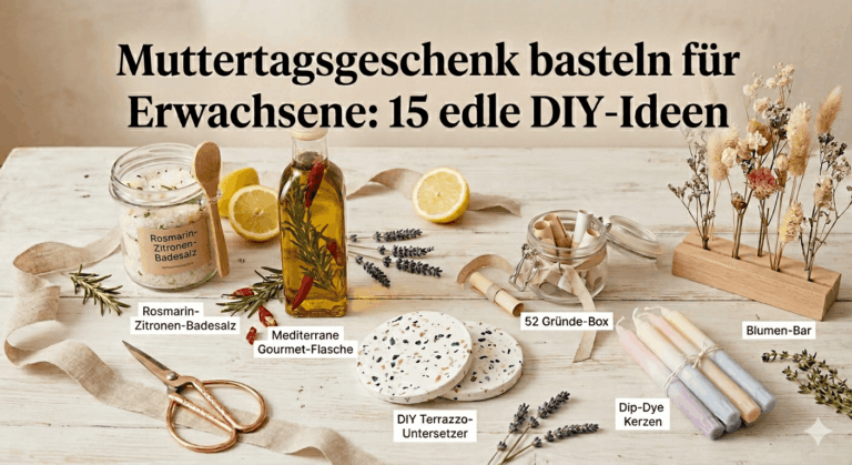 Muttertagsgeschenk basteln für Erwachsene: 15 edle DIY-Ideen