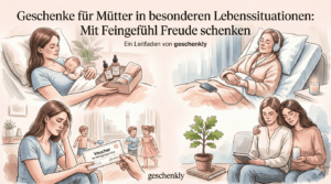 Mutter und Tochter teilen einen emotionalen Moment mit einem persönlichen Geschenk