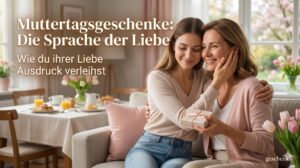 Mutter und Kind feiern Muttertag mit persönlichen Geschenken